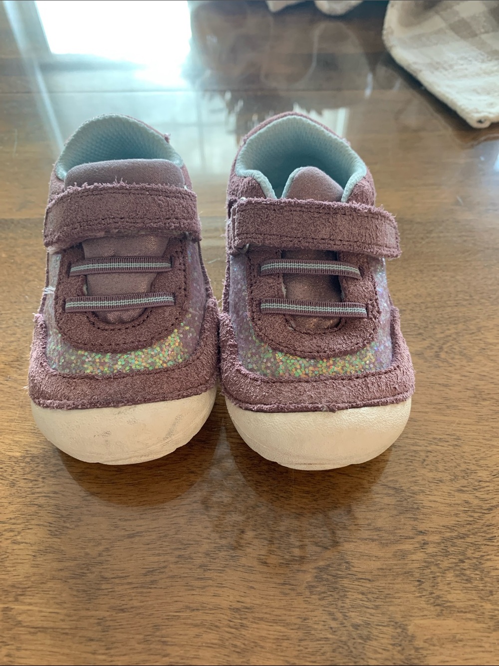 Stride Rite Purple Glitter Toddler Sneakers